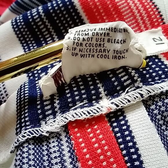 Vintage Haymater Made In USA Striped Women's Pants Dress Size 12 - Picture 11 of 16